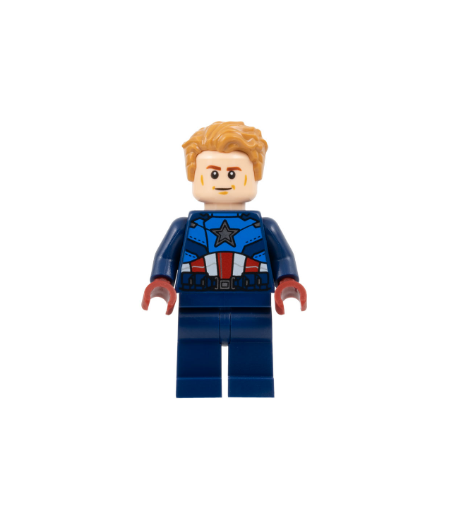 LEGO - Captain America - donkerblauw pak, donkerrode handen, haar - | N