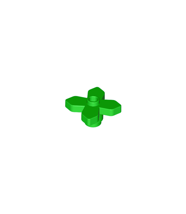 LEGO - Plant, bloem 2 x 2 bladeren - hoekig - Bright Green | N