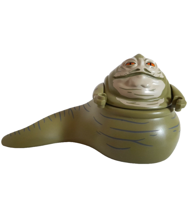 LEGO - Jabba de Hutt - olijfgroen, beige gezicht, donkergrijze rimpels (75397) - | N