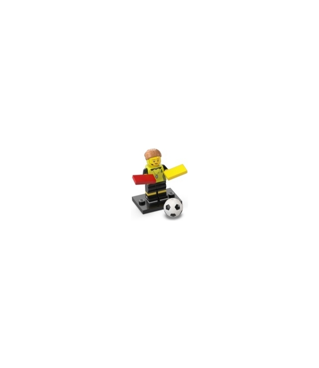 LEGO - Voetbalscheidsrechter, Serie 24 (complete set met standaard en accessoires) - | N