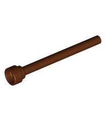 LEGO - Antenne 4H - vlakke top - Reddish Brown | N - Thumbnail