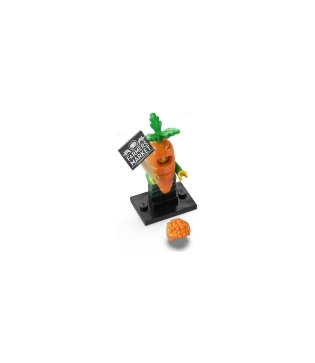 LEGO - Wortelmascotte, Serie 24 (complete set met standaard en accessoires) - | N