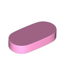 LEGO - Tegel, rond 1 x 2 ovaal - Bright Pink | N - Thumbnail
