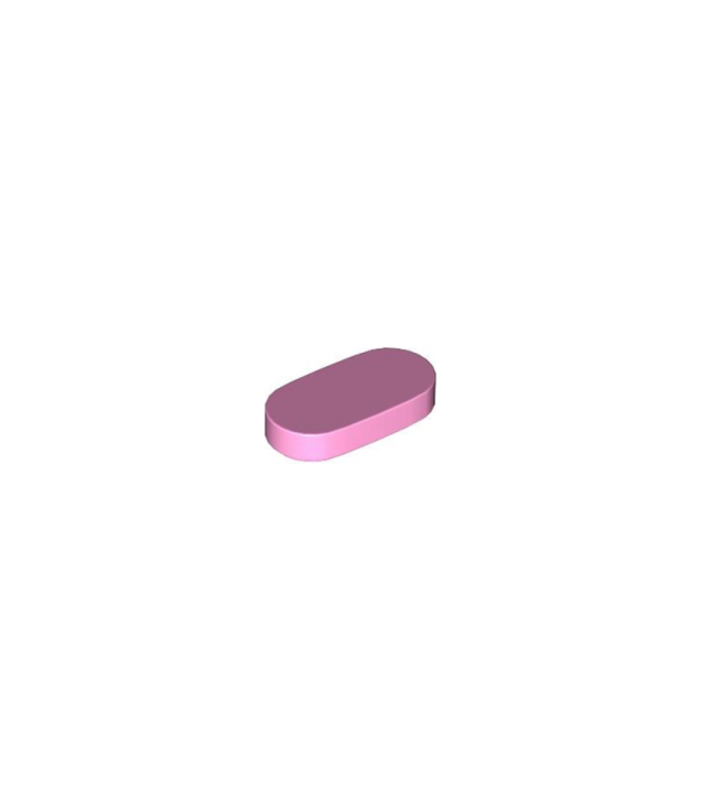 LEGO - Tegel, rond 1 x 2 ovaal - Bright Pink | N