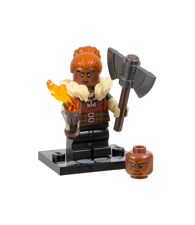 LEGO - Dwerg-barbaar, Dungeons & Dragons (complete set met standaard en accessoires) (doos aan één zijde voorzichtig geopend voor identificatie, originele verpakking, snelle verzending, hoogwaardige items en service, sterk aanbevolen door klanten) - | N