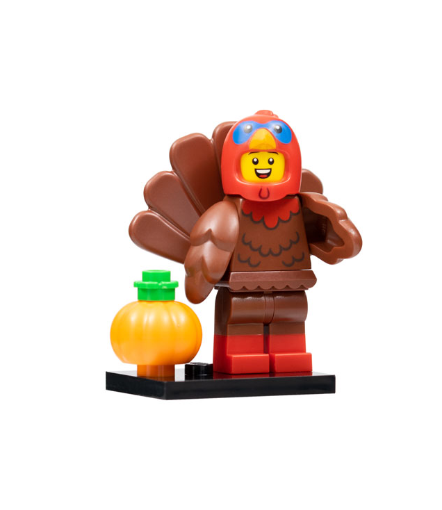 LEGO - Kalkoenkostuum, Serie 23 (complete set met standaard en accessoires) - | N