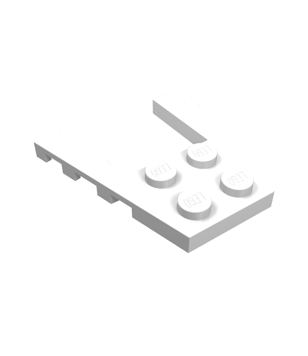 LEGO - Wig, plaat 4 x 4 - White | N