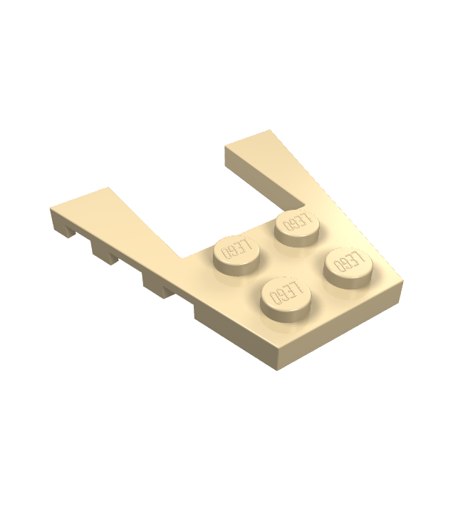 LEGO - Wig, plaat 4 x 4 - Tan | N