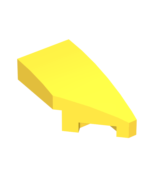 LEGO - Wig 2 x 1 x 2/3 rechts - Yellow | N