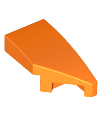 LEGO - Wig 2 x 1 x 2/3 rechts - Orange | N - Thumbnail