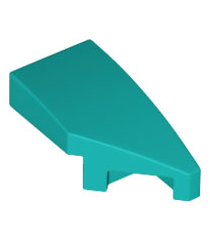 LEGO - Wig 2 x 1 x 2/3 rechts - Dark Turquoise | N - Thumbnail