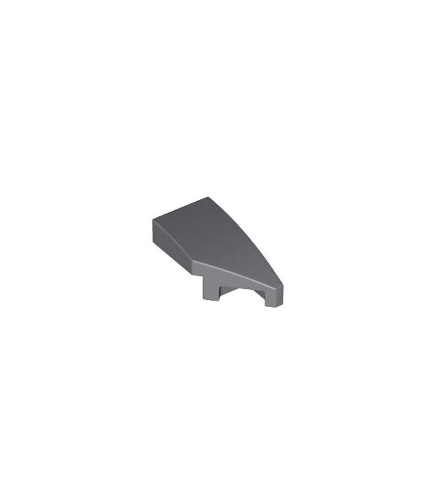 LEGO - Wig 2 x 1 x 2/3 rechts - Dark Bluish Gray | N