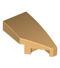 LEGO - Wig 2 x 1 x 2/3 rechts - Medium Tan | N - Thumbnail