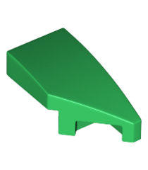 LEGO - Wig 2 x 1 x 2/3 rechts - Green | N - Thumbnail