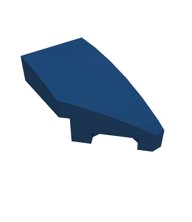 LEGO - Wig 2 x 1 x 2/3 rechts - Dark Blue | N