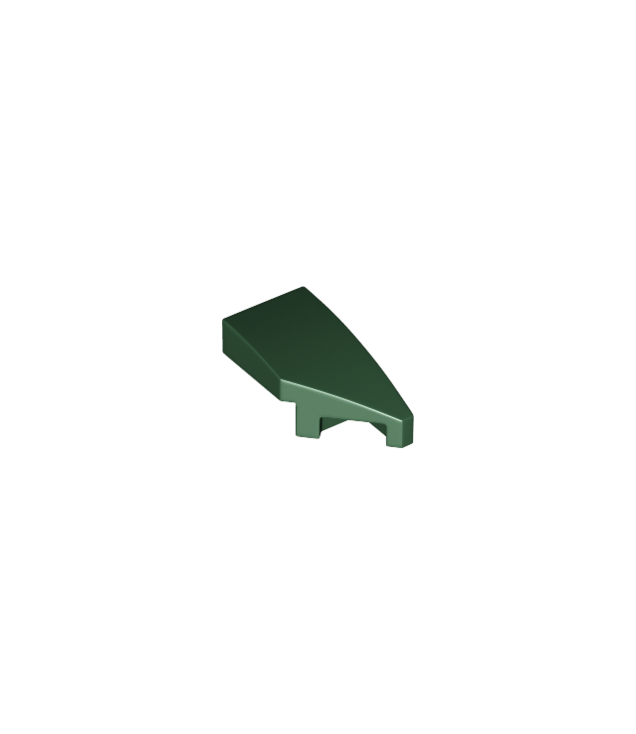 LEGO - Wig 2 x 1 x 2/3 rechts - Dark Green | N