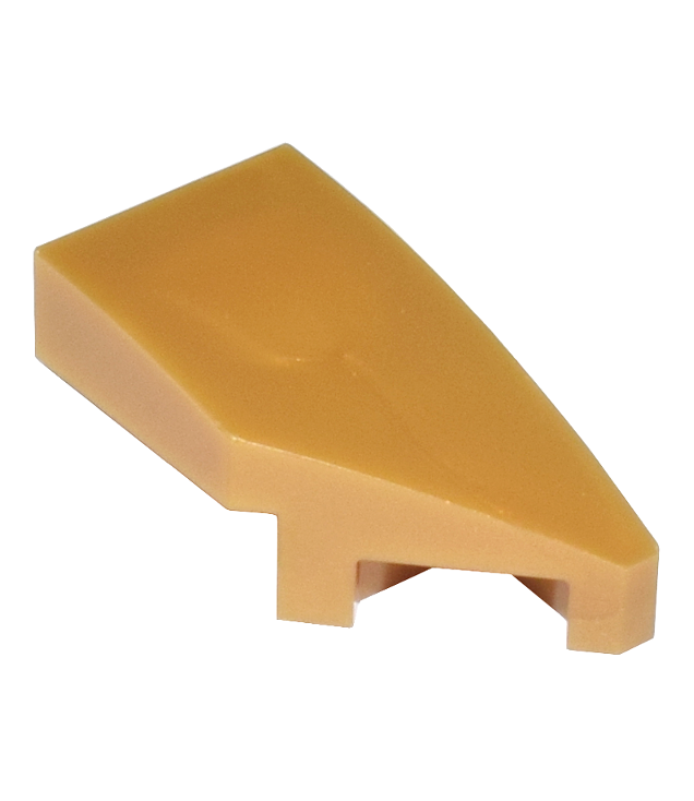 LEGO - Wig 2 x 1 x 2/3 rechts - Pearl Gold | N