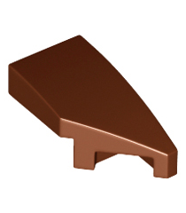 LEGO - Wig 2 x 1 x 2/3 rechts - Reddish Brown | N - Thumbnail