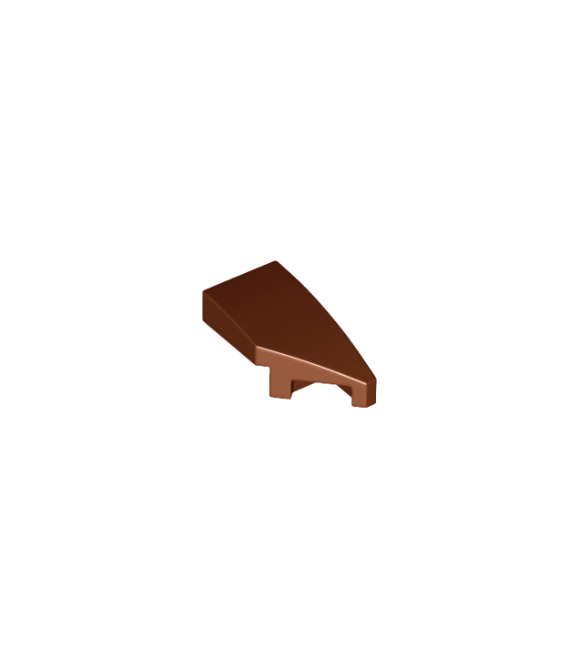 LEGO - Wig 2 x 1 x 2/3 rechts - Reddish Brown | N