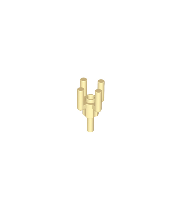LEGO - Staaf 1.2L met bovenop een nop en 4 opstaande staafarmen (palmboomtop) - Tan | N