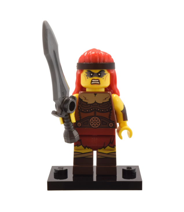 LEGO - Woeste barbaar, Serie 25 (complete set met standaard en accessoires) - | N