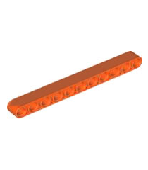 LEGO - Technic, dikke liftarm 1 x 11 - Reddish Orange | N - Thumbnail