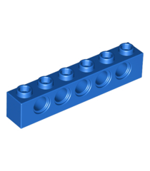 LEGO - Technic, steen 1 x 6 met gaten - Blue | N - Thumbnail