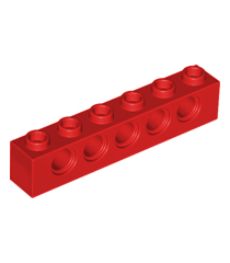 LEGO - Technic, steen 1 x 6 met gaten - Red | N - Thumbnail