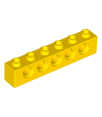 LEGO - Technic, steen 1 x 6 met gaten - Yellow | N - Thumbnail