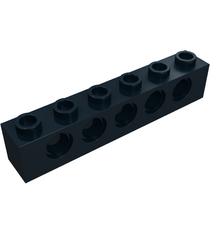 LEGO - Technic, steen 1 x 6 met gaten - Black | N - Thumbnail