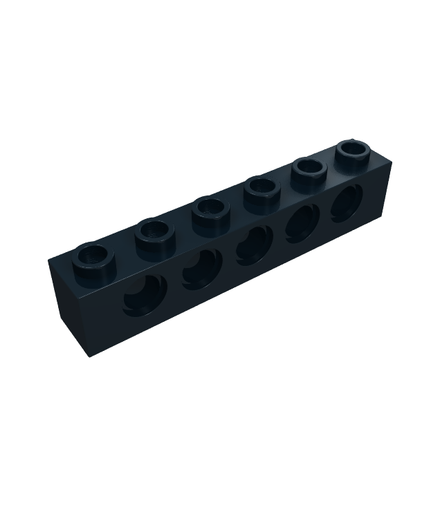 LEGO - Technic, steen 1 x 6 met gaten - Black | N