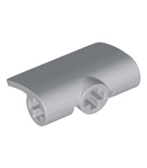 LEGO - Technic, paneel gebogen 2 x 3 x 1 - Light Bluish Gray | N - Thumbnail