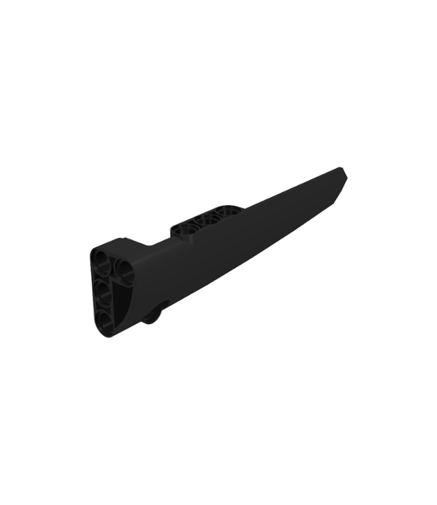 LEGO - Technic, stroomlijnpaneel #6 lang glad, zijde B - Black | N