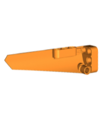 LEGO - Technic, stroomlijnpaneel #6 lang glad, zijde B - Orange | N - Thumbnail