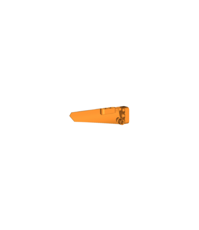LEGO - Technic, stroomlijnpaneel #6 lang glad, zijde B - Orange | N