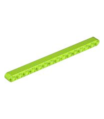LEGO - Technic, dikke liftarm 1 x 15 - Lime | N - Thumbnail