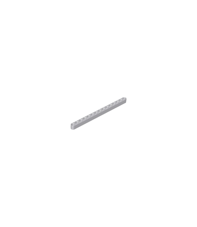 LEGO - Technic, dikke liftarm 1 x 15 - Light Bluish Gray | N