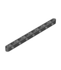 LEGO - Technic, aangepaste dikke liftarm 1 x 15 met loodrechte gaten - Dark Bluish Gray | N - Thumbnail