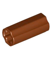 LEGO - Technic, asverbinder 2L (glad met x-gat + oriëntatie) - Reddish Brown | N - Thumbnail