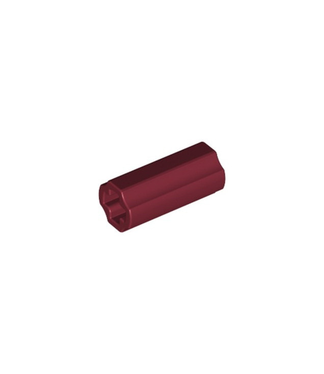 LEGO - Technic, asverbinder 2L (glad met x-gat + oriëntatie) - Dark Red | N