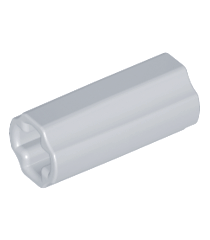 LEGO - Technic, asverbinder 2L (glad met x-gat + oriëntatie) - Light Bluish Gray | N - Thumbnail