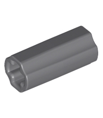 LEGO - Technic, asverbinder 2L (glad met x-gat + oriëntatie) - Dark Bluish Gray | N - Thumbnail