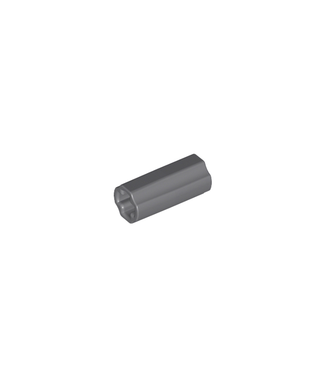 LEGO - Technic, asverbinder 2L (glad met x-gat + oriëntatie) - Dark Bluish Gray | N