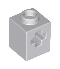 LEGO - Technic, steen 1 x 1 met as-gat - Light Bluish Gray | N - Thumbnail