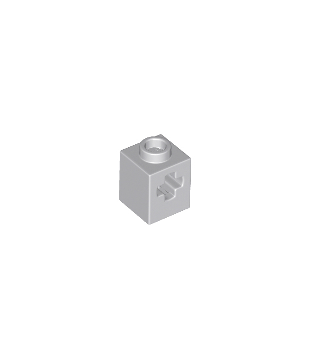 LEGO - Technic, steen 1 x 1 met as-gat - Light Bluish Gray | N