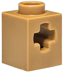 LEGO - Technic, steen 1 x 1 met as-gat - Medium Nougat | N - Thumbnail