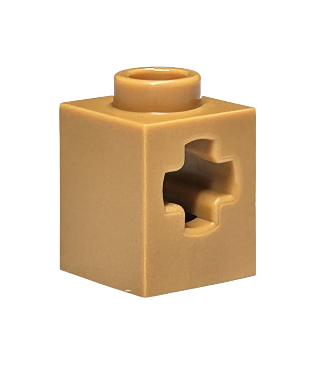 LEGO - Technic, steen 1 x 1 met as-gat - Medium Nougat | N