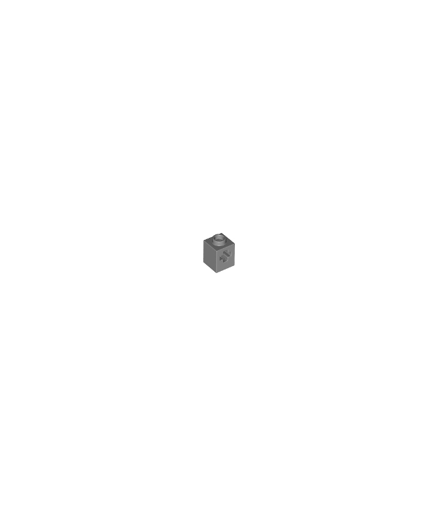 LEGO - Technic, steen 1 x 1 met as-gat - Dark Bluish Gray | N