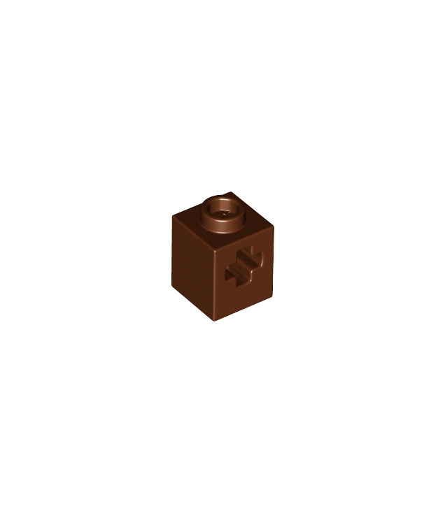 LEGO - Technic, steen 1 x 1 met as-gat - Reddish Brown | N