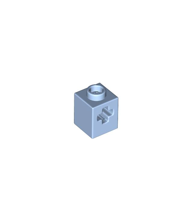LEGO - Technic, steen 1 x 1 met as-gat - Bright Light Blue | N